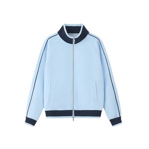 Chaqueta Casual de Hombre con Cuello Alto y Doble Cremallera, Diseño Color-Block Otoño-Invierno, 380GSM - Product Image 1