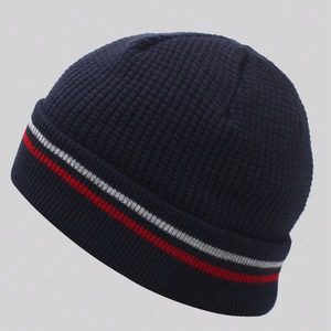 Gorro de Punto Personalizado, Tejido a Mano, con Diseño Acanalado, Cálido para Invierno, Ajustable, Informal, con Rayas, Unisex, para Exteriores - Product Image 1