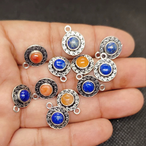 Oferta Destacada: Conectores de Dijes de Piedras Preciosas a Granel, Chapados en Oro, de Lapislázuli Natural y Carnalita para Proveedores de Joyería DIY, Fornituras de Joyería OEM - Product Image 1