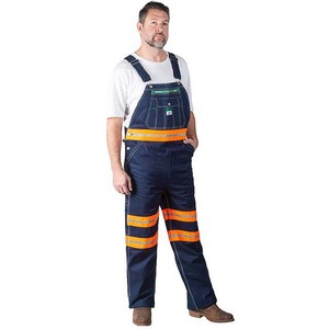 Salopette de travail haute visibilité durable pour hommes, pantalon de sécurité réfléchissant, multipoches, utilitaire, cargo, pour la construction - Product Image 1
