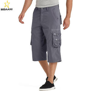Shorts cargo longs Capri pour hommes, longueur sous le genou (18 pouces), décontractés, pour la randonnée, le travail, les activités de plein air, avec poches - Product Image 1