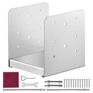 Base per Palo Regolabile in Acciaio Inossidabile da 6x6 Pollici per Gazebo, Base Regolabile Interna da 5.9x5.5 Pollici - Product Image 1