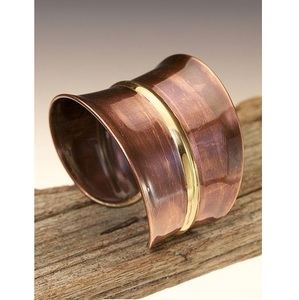 Pulsera Artística de Cobre – Juego de Pulseras de Diseño Abierto y Texturizado para Fiestas y Bodas - Product Image 6