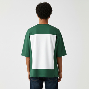 Camiseta Oversize de Algodón Pesado para Hombre, Estilo Urbano, Venta al por Mayor, Camiseta Lisa Personalizable con Serigrafía de Logotipo Frontal - Product Image 6