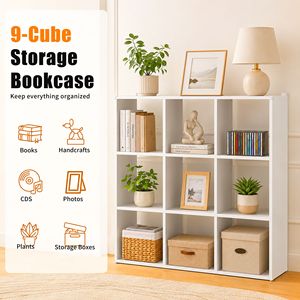 Étagère de présentation en métal à 9 cubes, 11,8''x41''x41,4'', montage facile, organisateur de rangement pour salon et chambre - Product Image 4