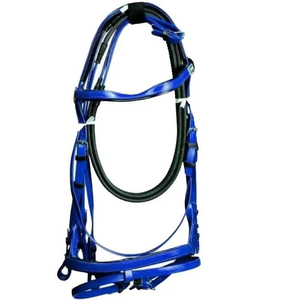 Ensemble de sellerie en cuir imperméable pour chevaux, avec têtière et rênes, personnalisable OEM, durable et coloré, fournisseur d'équipement d'équitation en gros - Product Image 1
