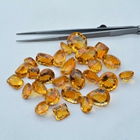 Pierre de citrine dorée naturelle facettée de qualité AAA, taille damier, avec différentes tailles et formes, pierre semi-précieuse en vrac pour la fabrication de bijoux