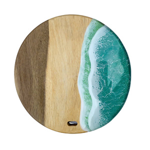Decoración Redonda de Acero Inoxidable para Acuario con Diseño de Resina de Olas Oceánicas, Adorno Ecológico para Pecera, Compatible con Caracoles, Fácil de Limpiar - Product Image 3