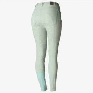 Custom Women's Equestrian Pants & Breeches with Elastic Waist Zipper Pocket Spandex/Nylon Breathable Windproof for Horse Riding - Product Image 2