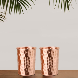 Verre à eau en cuivre pur martelé, taille personnalisée, pour une consommation saine d'eau et de vin - Product Image 4