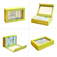 Boîte d'emballage de luxe personnalisée écologique rigide avec doublure en éponge pour sachets de thé au chocolat, 2 à 16 compartiments, avec pelliculage mat en aluminium