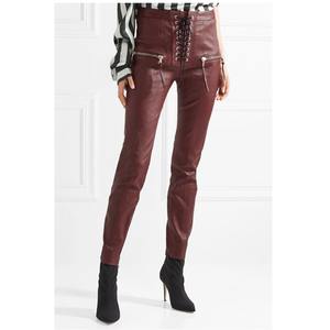 Pantalon en cuir décontracté pour homme AZORES SPORTS, coupe slim, fermeture boutonnée, motif droit, léger, délavage foncé, taille mi-haute, écologique - Product Image 5