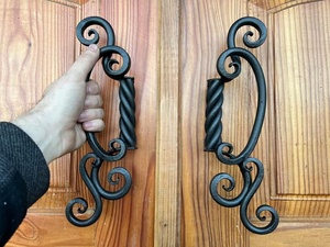 Manija de hierro forjado galvanizado resistente al óxido Iron Nature, estilo clásico, decorativa con motivos ornamentales, para puerta/portón rectangular de 10 pies - Product Image 6