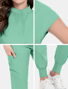 Ensembles de blouses médicales unisexes personnalisables avec logo, uniformes d'hôpital en coton, hauts et pantalons, et joggers chirurgicaux pour médecins et infirmières - Product Image 5