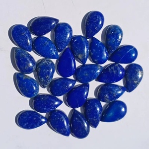 Cabujón de lapislázuli natural en forma de pera, piedra preciosa suelta para la fabricación de joyas - Product Image 1