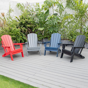 Chaise pliante Adirondack en HDPE - Chaise de jardin et de terrasse de style américain - Product Image 6
