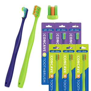 Brosse à dents à poils ultra doux pour adultes pour les dents sensibles et les gencives OEM Manche en bambou et plastique Caractéristique naturelle Utilisation à la maison - Product Image 2