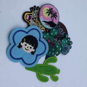 High Quality Chenille Varsity Lady Embroidered Square Patch Custom Personalized <b>Badge</b> for Clothing Shoes Bags Workwear Branding - Product Image 2
