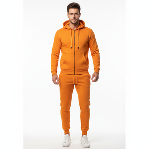 Conjunto de Sudadera y Pantalones Deportivos Unisex de Invierno Personalizado con Lavado Ácido, Pedrería y Cremallera, de Alta Calidad - Product Image 2