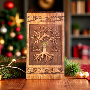 Handcrafted lifetree urn & Natural Wood Cremation Urn Ashes <b>Box</b> Artistic Funeral <b>Memorial</b> Keepsake by AYAANS - Product Image 4