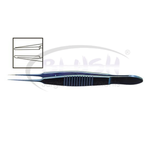 Pinzas de Sutura McPherson de Punta Recta de 0.3mm, Instrumento Quirúrgico Oftálmico de Titanio para Microcirugía, por Blush Surgical - Product Image 3