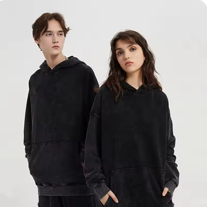 High Quality OEM <b>Plain</b> Heavyweight Fleece Logo Printed Cotton Oversize Custom Unisex <b>Hoodies</b> Mens plus size <b>Hoodies</b> for Winter - Product Image 4