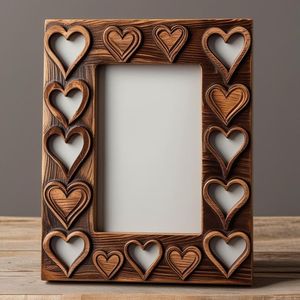 MDF Customizable Photo <b>Frame</b> with Matted Finish Shatterproof Vertical Rectangle <b>Design</b> for Home Decor - Product Image 4