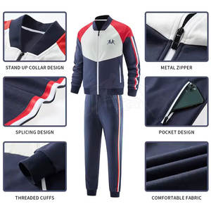 Survêtement de sport ajustable avec fermeture éclair intégrale et pantalon fuselé, confort optimal - Product Image 4