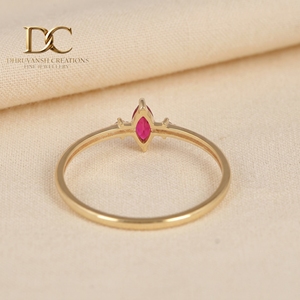 Nouvelle bague artisanale en or jaune massif 14 carats avec diamant de laboratoire et rubis sang de pigeon certifiés IGI, bijoux de luxe pour femmes - Product Image 5