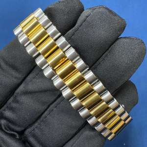 Montre BOJ Premium R.o.l.e.x bicolore arabe 41 mm automatique en acier inoxydable de luxe avec moissanite, style hip-hop, double mouvement, étanche 3 ATM - Product Image 6