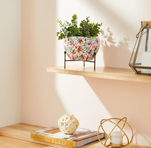 Jardinière florale moderne en métal avec support trépied, pot de fleurs décoratif pour plantes d'intérieur et d'extérieur, maison, jardin, balcon, bureau - Product Image 4