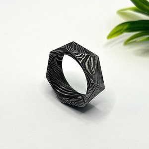 Hot Selling Handmade Damascus Steel <b>Ring</b> for Men Women Wedding Band Fashion Party <b>Ring</b> Custom Latest Design OEM Supplier - Product Image 1