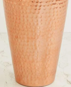 Handcrafted <b>Copper</b> color Hammered Floor <b>Vase</b> with Elegant Tall Metallic Pot and Artistic Texture for Luxury Contemporary Decor - Product Image 5