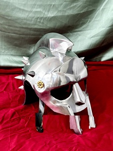 Casco de Gladiador Maximus, Armadura Romana Antigua Moderna con Púas para Cosplay y Exhibición, Disfraz Metálico - Product Image 4