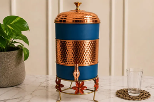 Bohemian Metal <b>Drink</b> <b>Dispenser</b> With Lid Large Capacity Decorative Pattern Home Use - Product Image 2