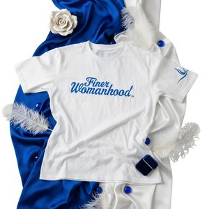 Camiseta Zeta Phi Beta Finer Womanhood, camiseta blanca con letras griegas, ropa de hermandad de algodón suave para mujer, ropa informal elegante - Product Image 5