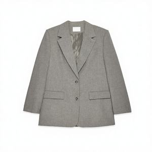 เสื้อเบลเซอร์ผู้หญิงทรงหลวม กระดุมแถวเดียว แขนยาว ผ้าไม่ยับ ระบายอากาศดี เหมาะสำหรับฤดูใบไม้ผลิ รับผลิตแบบ OEM ODM ตามสั่ง - Product Image 1