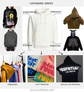 Sweat à capuche zippé noir à motifs pour homme 2026 |   Veste à capuche en molleton coton/spandex |   Broderie personnalisée OEM de haute qualité pour l'automne - Product Image 6