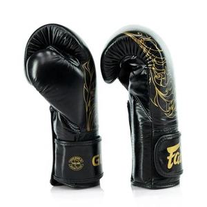 Guantes de Boxeo Negros Fairtex de Alta Calidad, 100% Cuero Genuino, Hechos a Medida, Agarre Antideslizante, Modelo Glory - Product Image 3