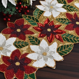 Premium Beaded <b>Table</b> <b>Runner</b> Luxury <b>Dining</b> <b>Table</b> Decoration for Wedding Reception Banquet Home and Restaurant at cheapest cost - Product Image 2