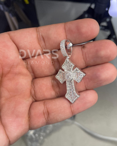 จี้กางเขนประดับเพชรโมอิสซาไนต์ เครื่องประดับทางศาสนา เงินแท้ 925 จี้ฮิปฮอป จี้กางเขน ของขวัญคริสเตียน จี้แบบกำหนดเองได้ - Product Image 6