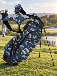Étui pour clubs de golf avec fermeture éclair, design pliable, poche étanche, motif camouflage, 47 pouces, polyester, ceinture à coussin d'air, unisexe, 21L - Product Image 6