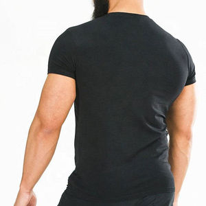 Custom 100% Cotton Men's Gym Fitness T-Shirts-Anti-Wrinkle Quick Dry Breathable Wholesale Sports Training Tee - Product Image 4