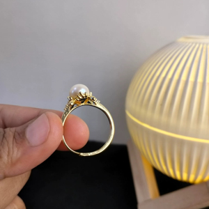 Anillo de Perlas de Agua Dulce, Anillo de Joyería de Perlas Chapado en Oro, Anillo de Perlas de Moda, Fabricante Mayorista - Product Image 4