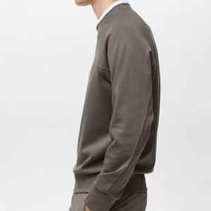 เสื้อสเวตเชิ้ตแบบสวมคอซิป ¼ ซิป สีเบจ ยูนิเซ็กซ์ แขนยาว สีพื้น ผ้าถักโพลีเอสเตอร์ สวมใส่สบาย ระบายอากาศได้ดี ปิดด้วยซิป - Product Image 4