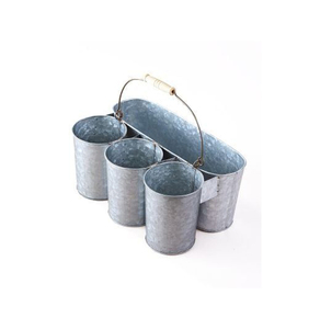 Vintage Industrial Wine Bottle Carrier Stand for Dining Room and Kitchen Countertop - Product Image 1