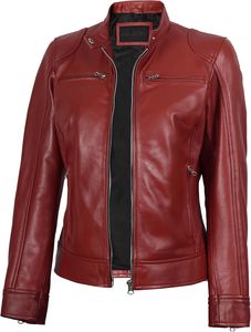 <b>Men's</b> Vintage Solid Denim PU Leather Waterproof Hooded <b>Jacket</b> <b>Half</b> <b>Zip</b> Closure V-neck Slim Fit Regular Length Winter Style - Product Image 5