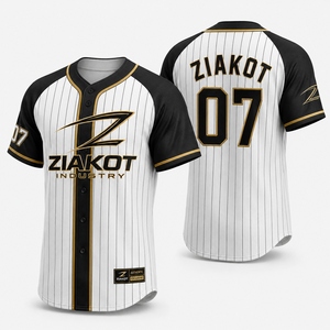 ZIAKOT Men's Blue <b>Baseball</b> Jersey Short Sleeve Embroidered Team Name Authentic Apparel Regular Fit All Seasons - Product Image 4