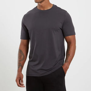 Camisetas de media manga personalizadas de fabricante de ropa al por mayor Camiseta de algodón de tela orgánica de ajuste relajado 100% para hombre - Product Image 1