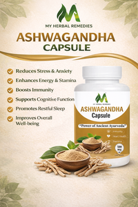 My Herbals Pure Wild Organic Ashwagandha Root Extract Capsules 500mg Withanolides Complément alimentaire à base de plantes de qualité alimentaire pour le soulagement du stress - Product Image 5